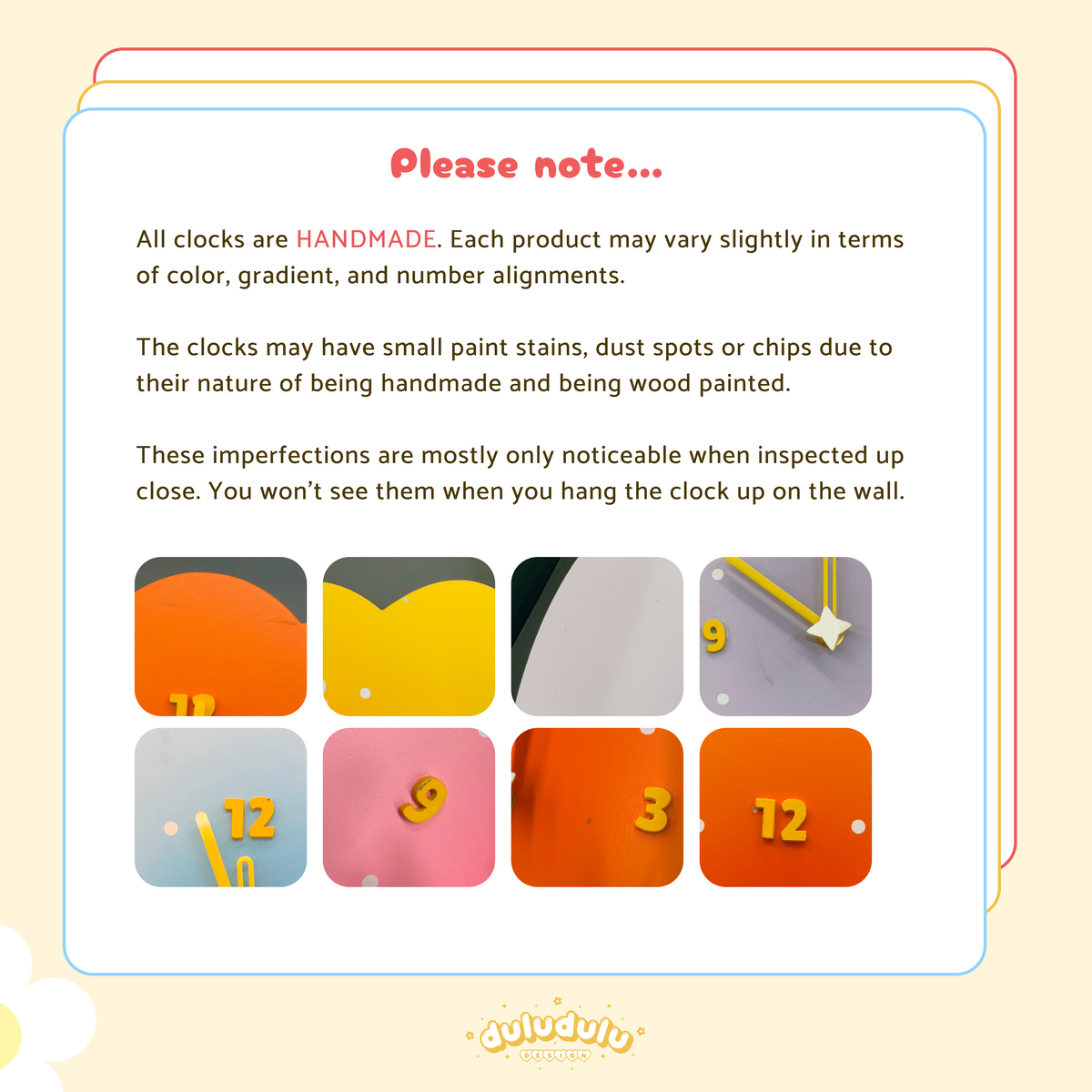Orange Tulip Clock