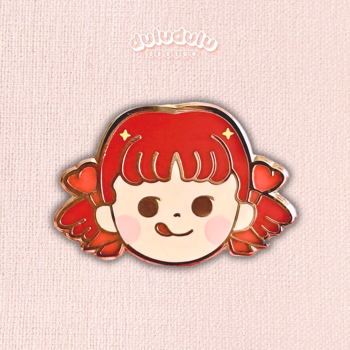 Cute girl peko from milky candy as an enamel pin