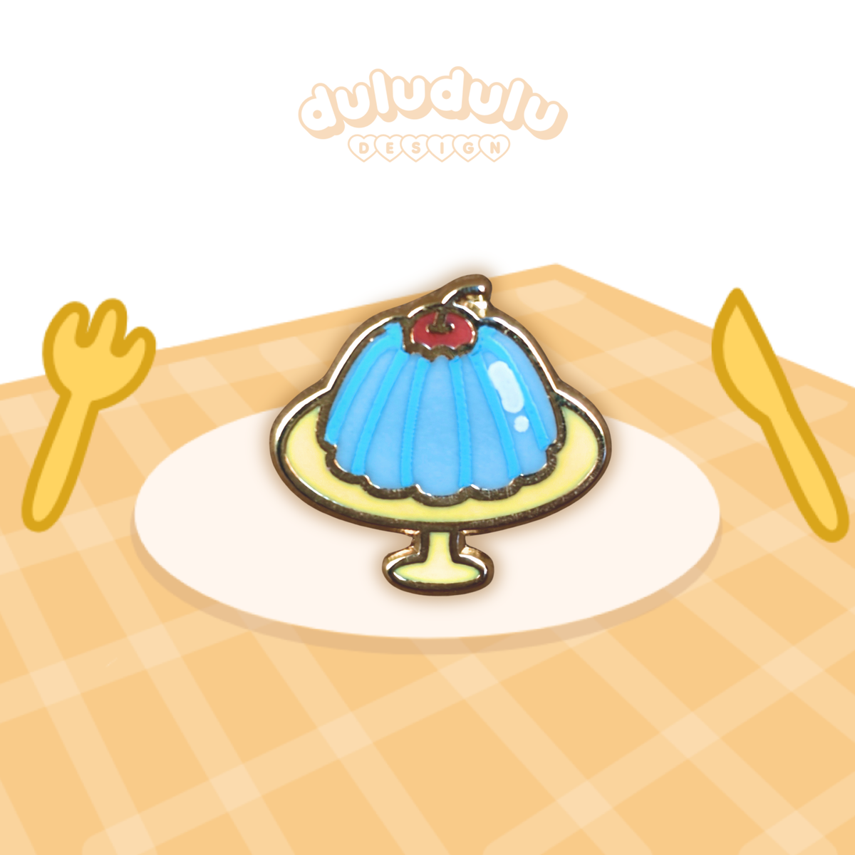 blue jello mini pin