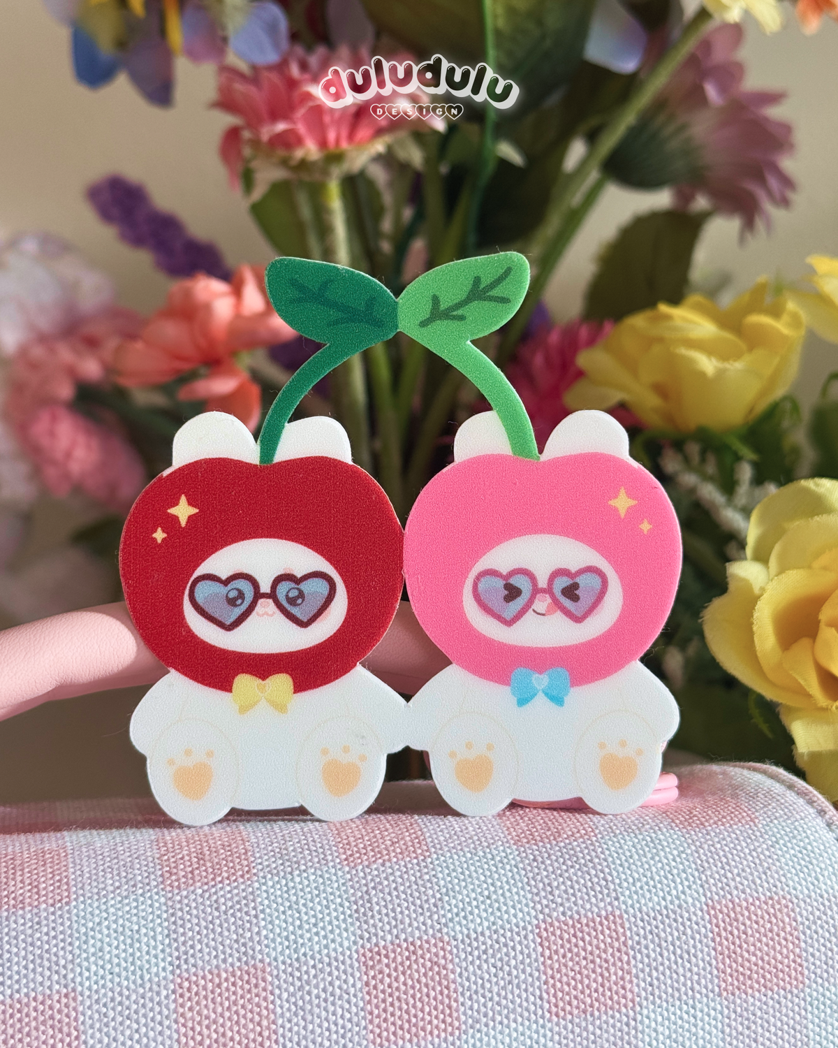 cherry rabbit vinyl sticker