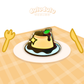 flan caramel pudding mini pin