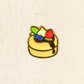 pancake mini pin on a plain background