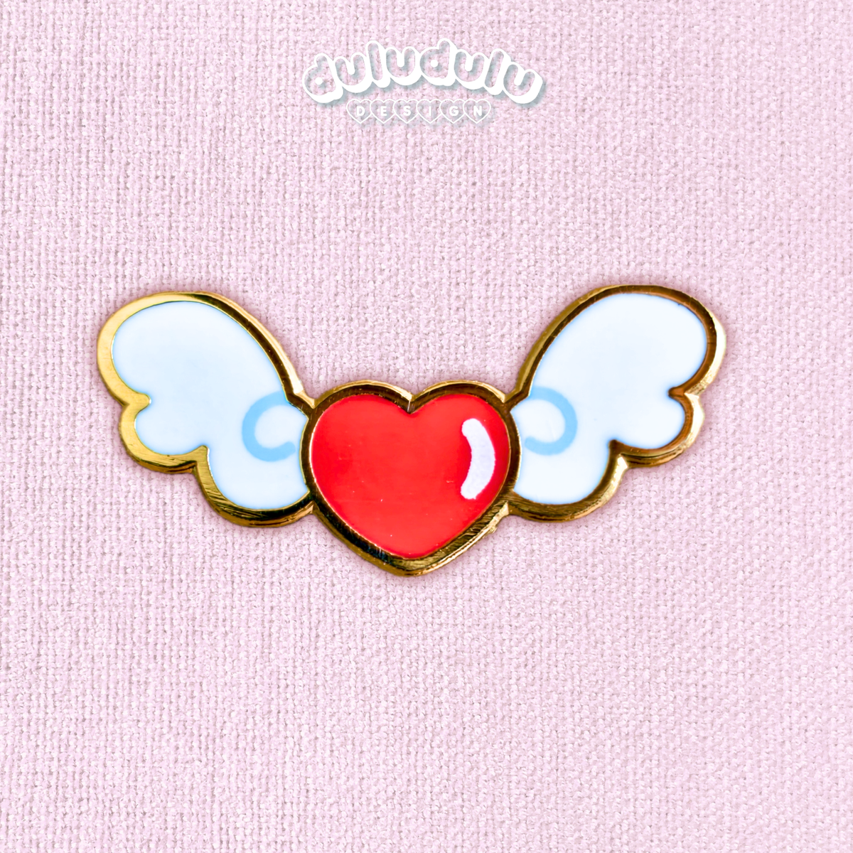 heart wing mini pin