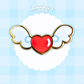heart wing tiny enamel pin, perfect as a filler pin for ita bags