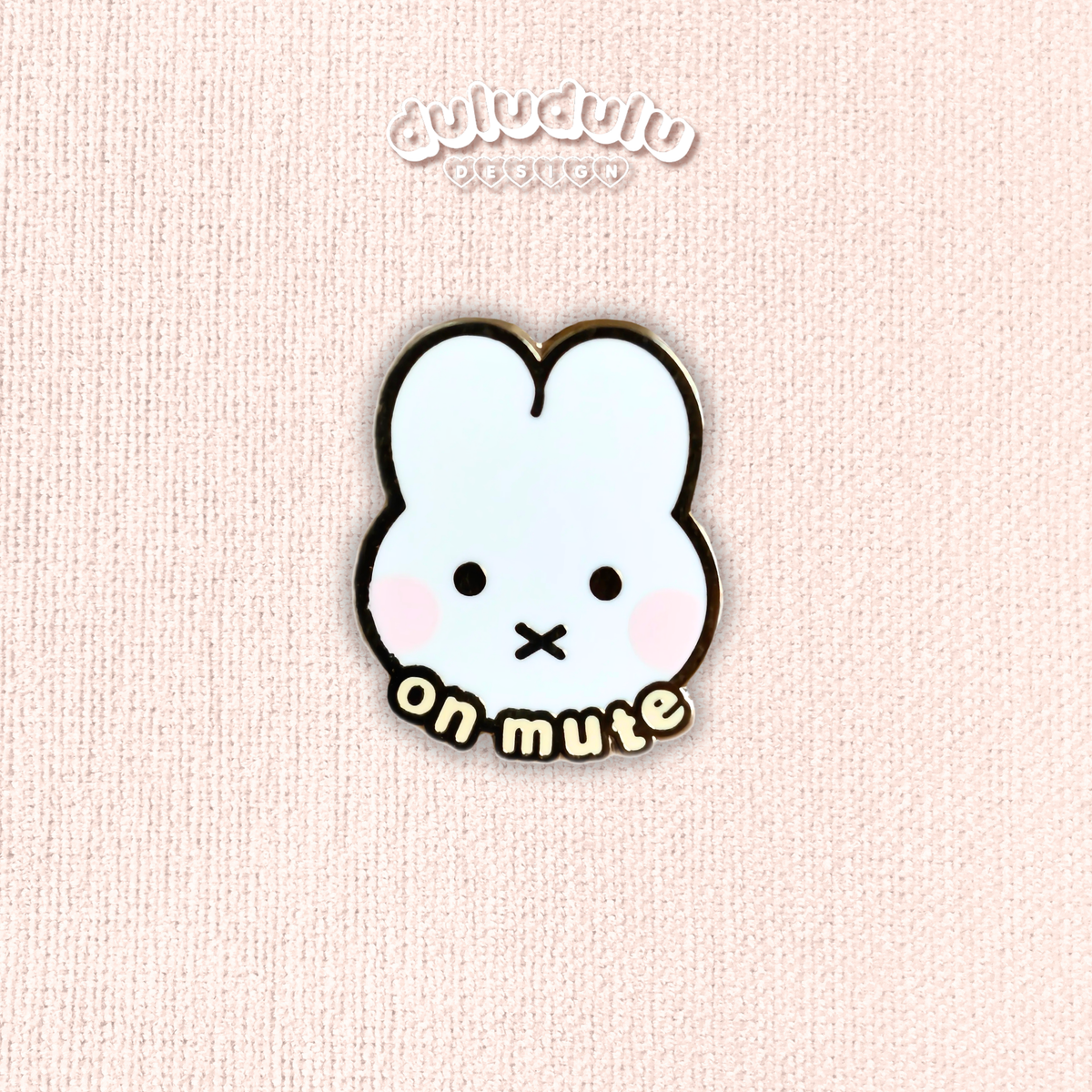 on mute tiny enamel pin