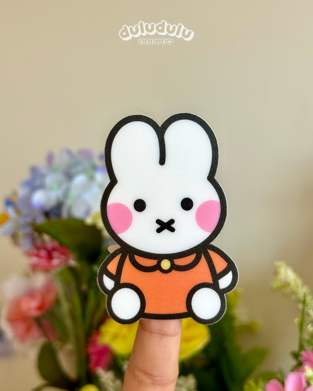 orange miffy sticker 