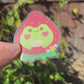 Strawberry Frog Clear Sticker