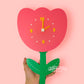Red Tulip Clock (solid color ver.)