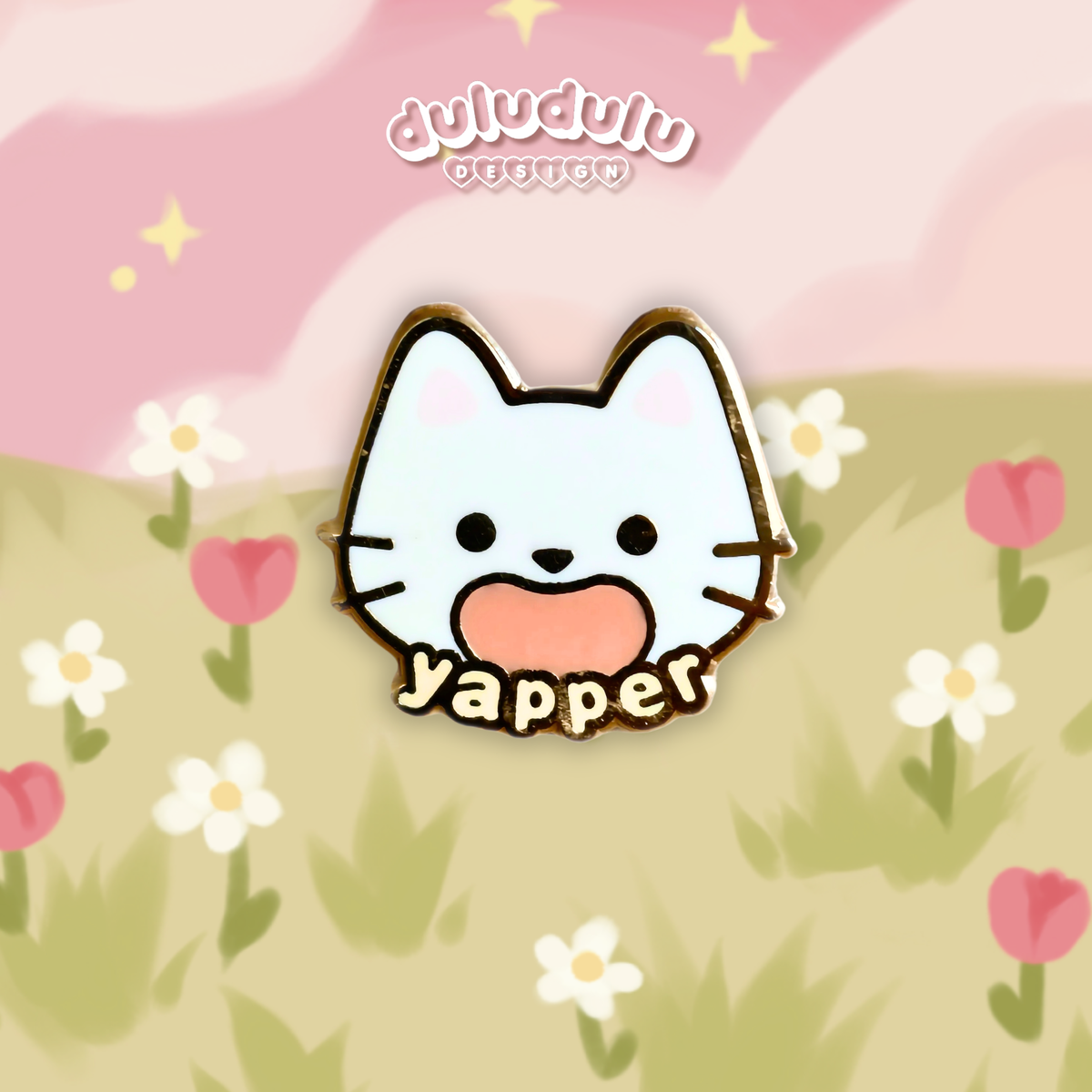 yapper tiny enamel pin