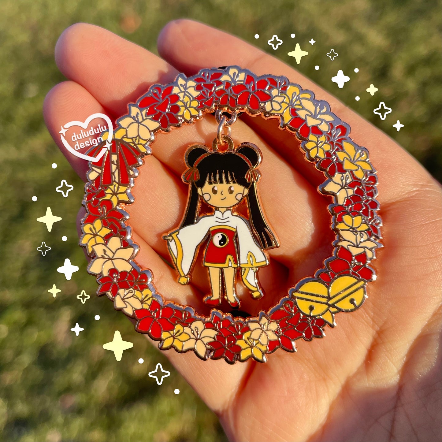 Cardcaptor Sakura Meilin Floral Ring Dangling Enamel Pin