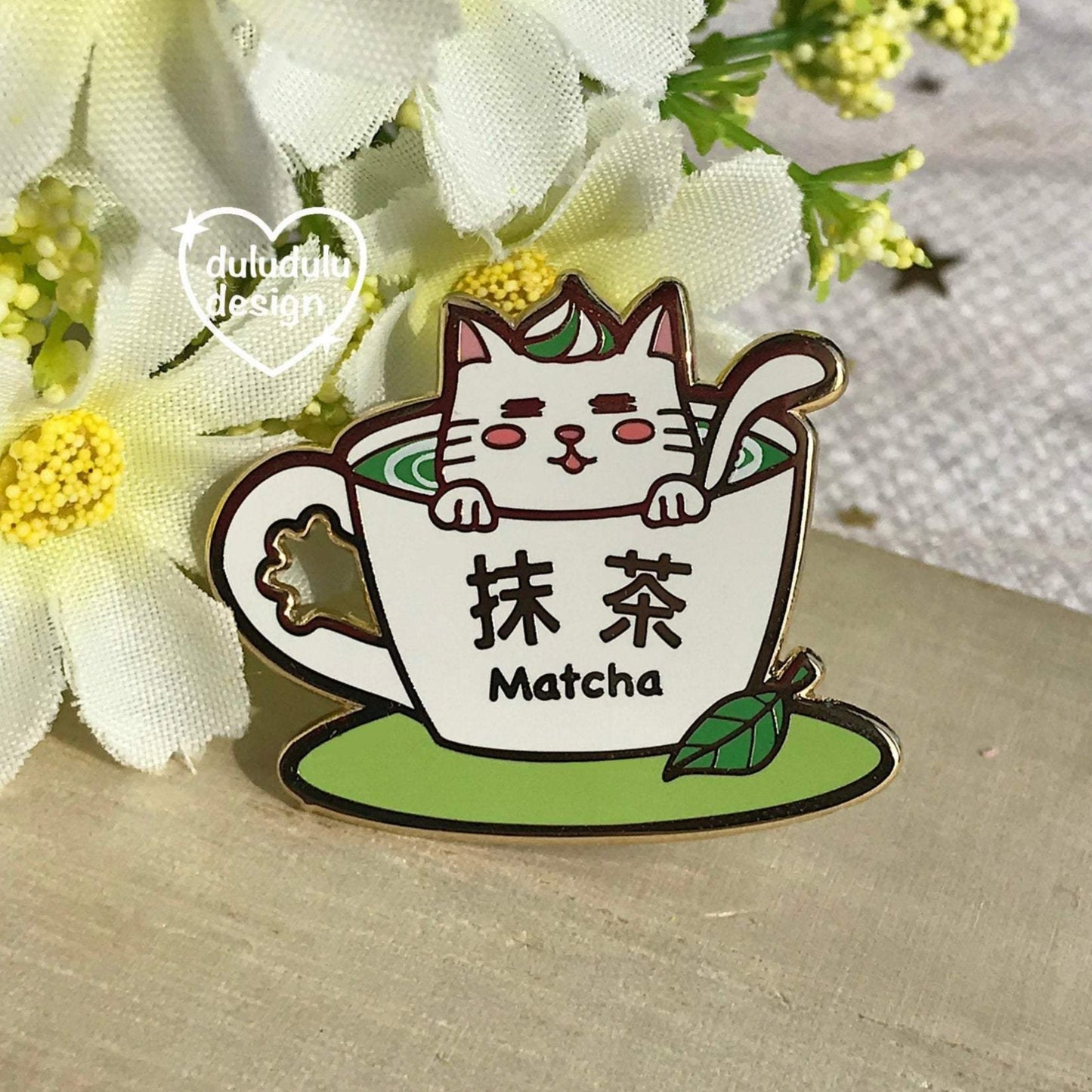 Matcha Latte Cat Enamel Pin