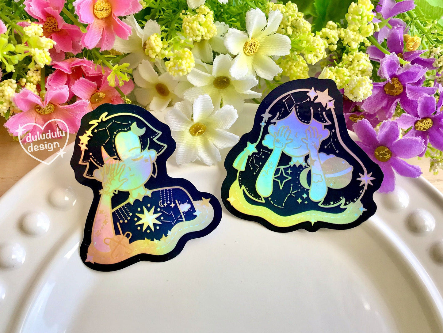 Galaxy Lovers Holographic Stickers