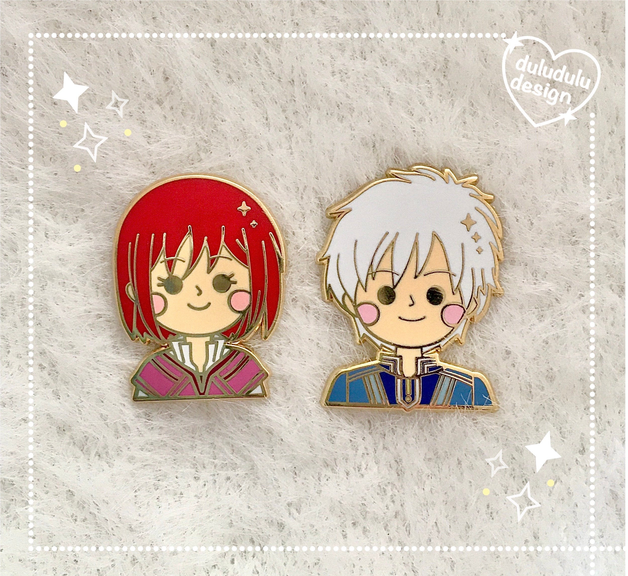 Snow White with Red Hair Obi discount Knight Husbando Series MintyxPins Enamel Pin