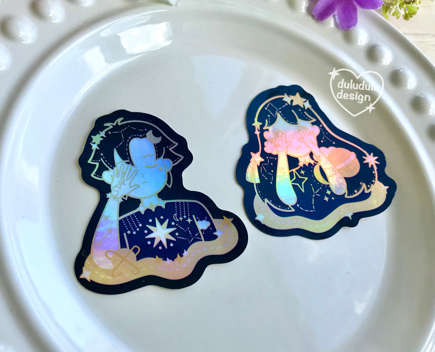 Galaxy Lovers Holographic Stickers