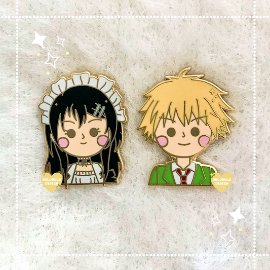 Kaichou Wa Maid Sama Misaki x Usui Hard Enamel Pins