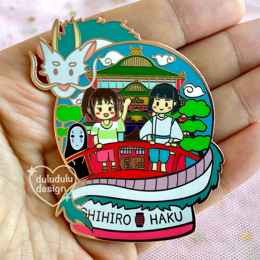 Chihiro x Haku Snowglobe Enamel Pin